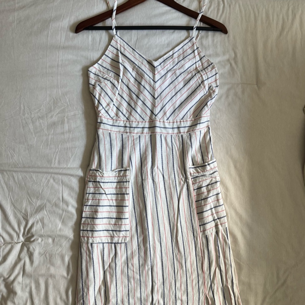 Monteau White Pleated Maxi Sundress